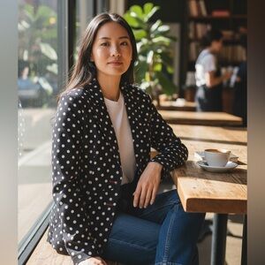 Moschino women’s Allover Polka Dots jacket size 6